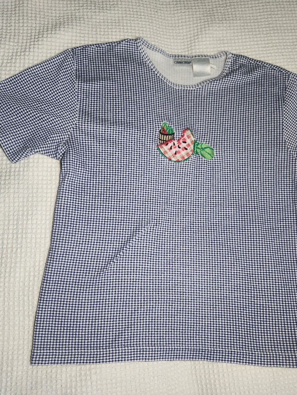Cabin Creek Gingham Tee with Watermelon Patch